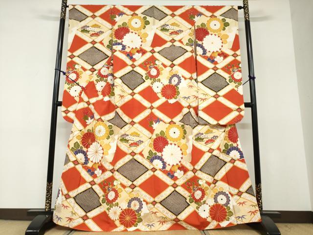 平和屋着物●豪華振袖　駒刺繍　天井花文　金彩　正絹　逸品　DABF1818ud｜平和屋 28,080円