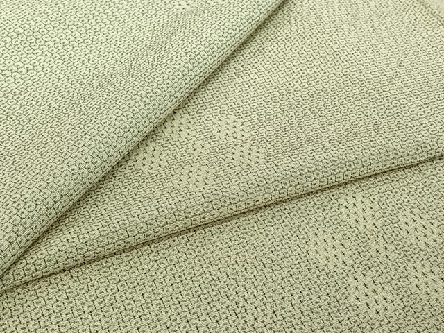 平和屋着物▽本塩沢　単衣　110亀甲　舞花文　正絹　逸品　AABJ0213jh｜平和屋