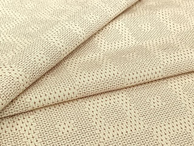 平和屋着物▽本塩沢 単衣 110亀甲 幾何学文様 正絹 逸品 AABJ3441jh|平和屋