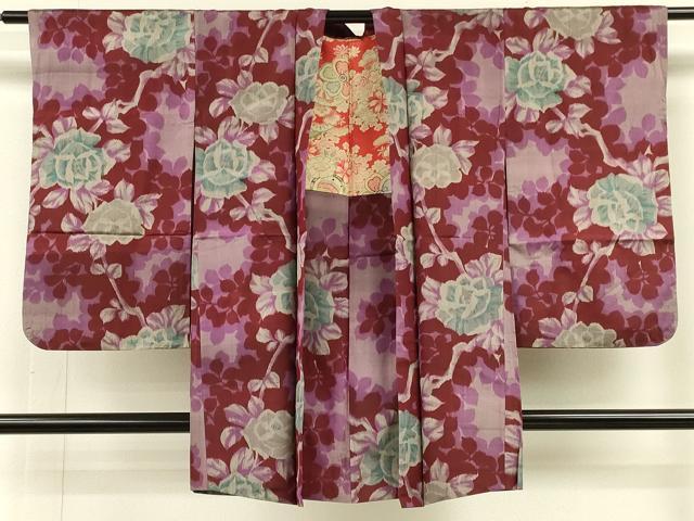 平和屋着物&infin;アンティーク　大正ロマン　羽織　銘仙　枝花文　正絹　逸品　CABH6866in｜平和屋 35,490円