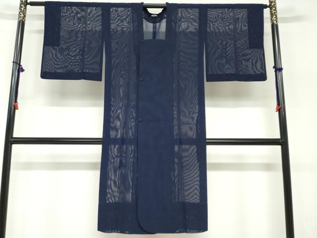 平和屋着物▽道行コート スリーシーズン 春夏秋 塵除け 二重紗 変わり縞 正絹 逸品 DABF1880ud|平和屋