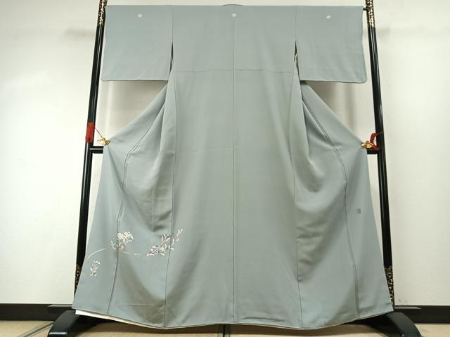 平和屋着物●京加賀糸目友禅作家 山崎巌 色留袖 枝花文 正絹 逸品 AABI9465fy|平和屋