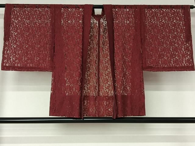平和屋着物▽羽織　スリーシーズン　春夏秋　塵除け　総レース　草花文　洗える着物　未使用　AABJ3586jh｜平和屋