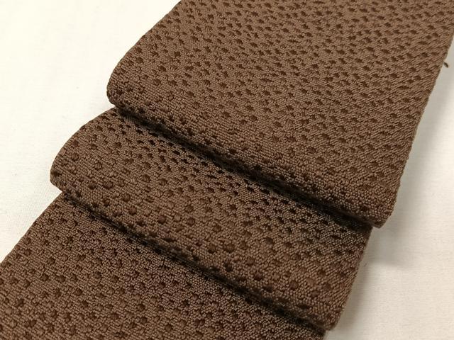 平和屋着物●男性　本場筑前博多織　角帯　あられ文様　正絹　逸品　CABH4404vp｜平和屋