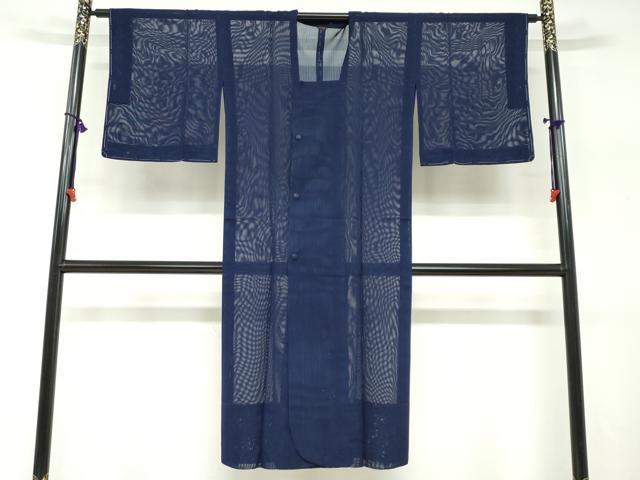 平和屋着物▽道行コート　スリーシーズン　春夏秋　塵除け　二重紗　縞　正絹　逸品　DABF1869ud｜平和屋