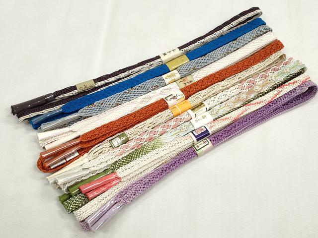 平和屋着物＊夏物　和装小物　上質な帯締め10本セット　レース織　金糸　逸品　未使用　CABJ3928qe｜平和屋