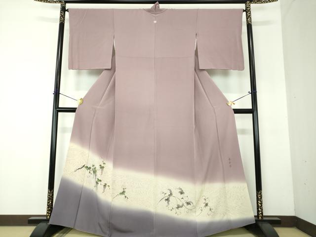 平和屋着物●豪華色留袖 作家物 手描き 葡萄蔦の葉文 暈し染め 正絹 逸品 DABF7831ps|平和屋