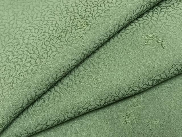 平和屋着物●上質な色無地　草花地紋　柳染色　正絹　逸品　AABI9309fy｜平和屋