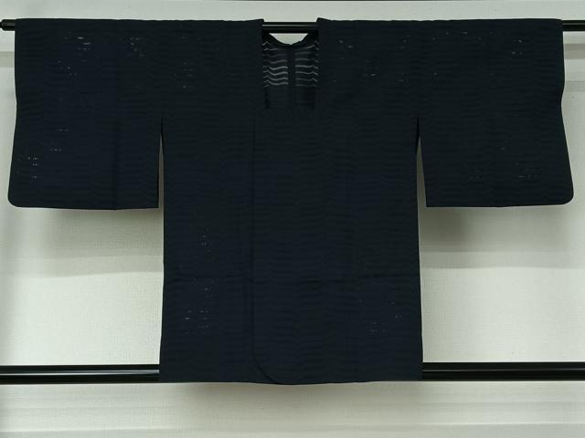 平和屋着物▽道行コート スリーシーズン 春夏秋 塵除け 横段文 正絹 逸品 AABJ1753jh|平和屋