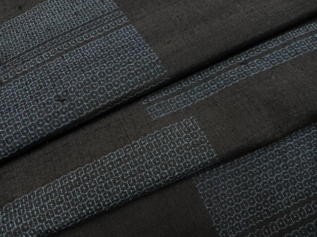 平和屋着物●結城紬 80亀甲 飛び亀甲 段違い文 正絹 逸品 AABJ3048ph|平和屋