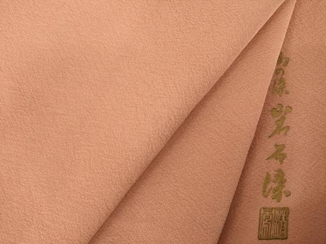 平和屋着物●上質な色無地 作家物 真朱色 正絹 逸品 未使用 AABJ4983ck |平和屋