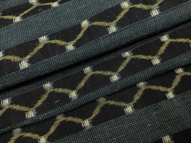 平和屋着物●久留米絣 単衣 横段文 綿 逸品 AABJ6325ph|平和屋
