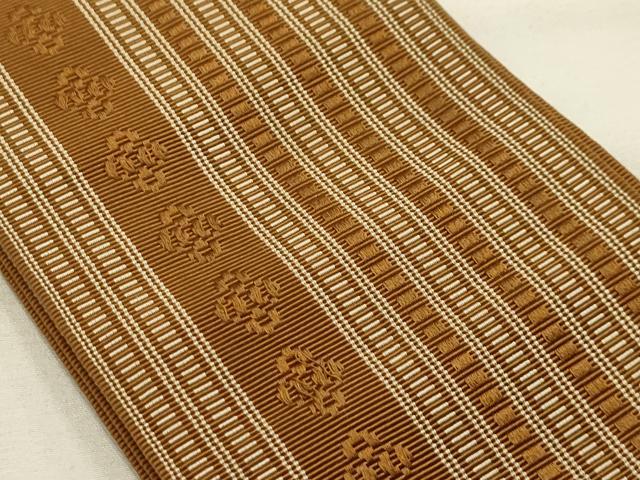 平和屋着物●男性　本場筑前博多織　角帯　間道　正絹　逸品　AABJ7459sx｜平和屋