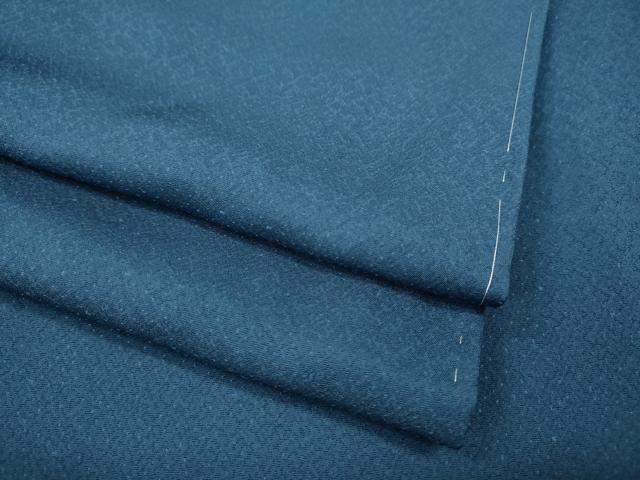 平和屋着物●上質な色無地　青藍色　正絹　逸品　CABH9669ut｜平和屋