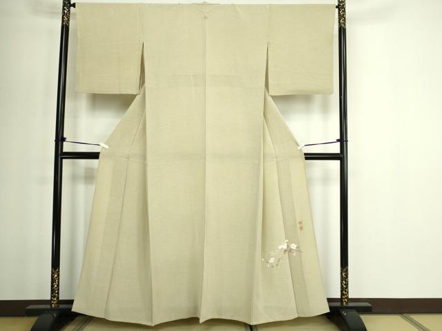 平和屋着物▽京加賀友禅　百貫達雄監修　色留袖　単衣　枝花文　正絹　逸品　DABG9555sf｜平和屋