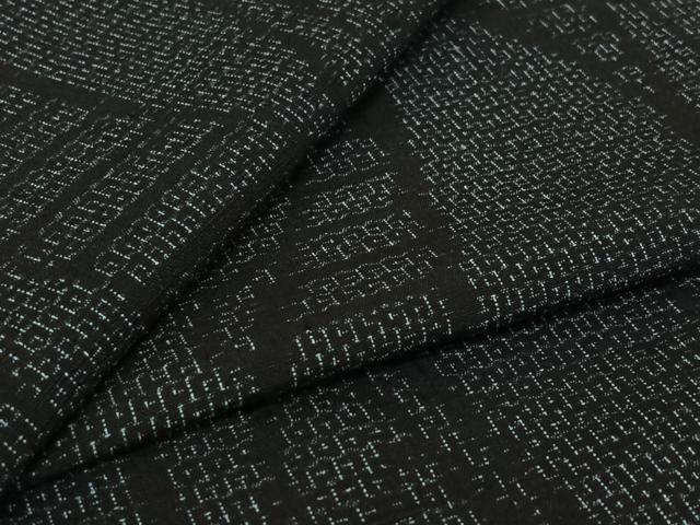 平和屋着物▽結城紬 単衣 80亀甲 よろけ立涌文 正絹 逸品 AABJ3596jh|平和屋