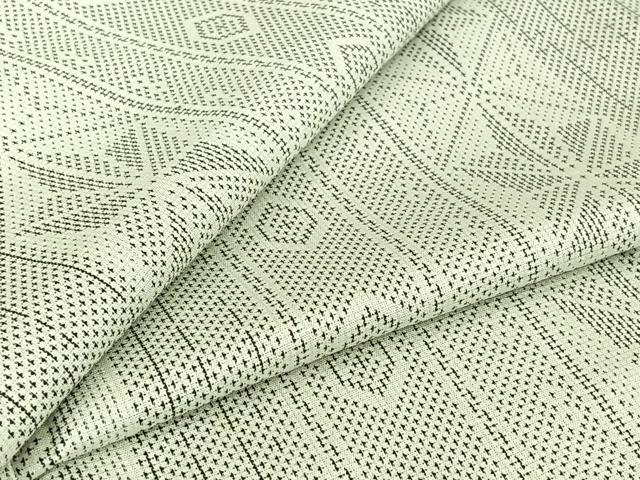 平和屋着物▽上質な紬 単衣 麻の葉間道 正絹 逸品 AABJ3615jh|平和屋