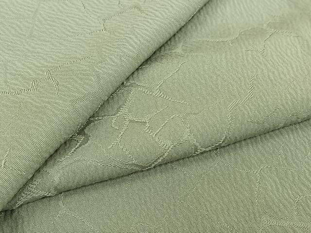 平和屋着物▽上質な色無地 単衣 氷割れ地紋 柳鼠色 正絹 逸品 AABJ3616jh|平和屋