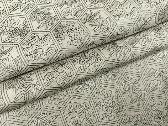 平和屋着物●お召　松竹梅亀甲文　正絹　逸品　AABJ3970ph｜平和屋
