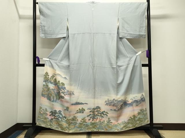 平和屋着物●豪華色留袖　手描き　風景文　暈し染め　金彩　正絹　逸品　CABG4736gh｜平和屋