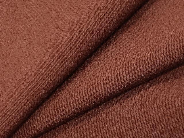 平和屋着物●上質な色無地 お召地 葡萄色 正絹 逸品 CABG4753gh|平和屋