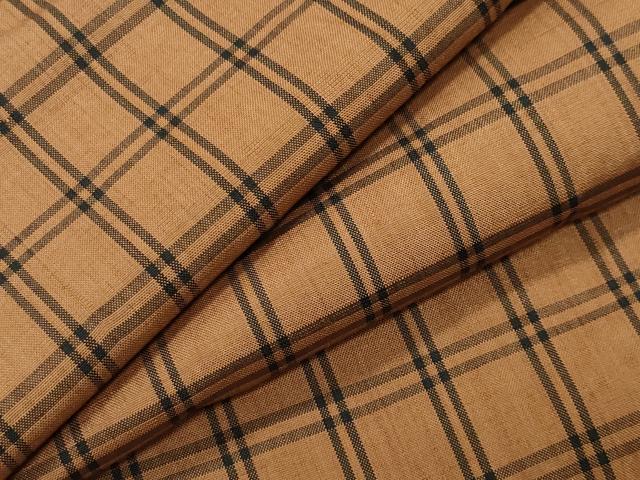 平和屋着物●上質な紬　格子柄　正絹　逸品　CABG4793gh｜平和屋 18,200円