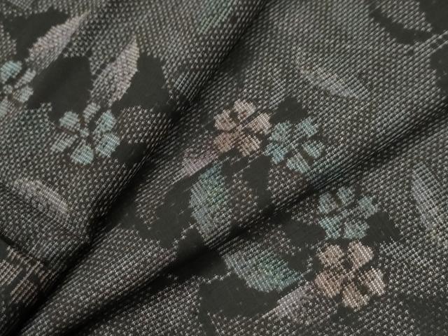 平和屋着物●本場大島紬 9マルキ 総絣 草花文 正絹 逸品 CABI2950yc|平和屋
