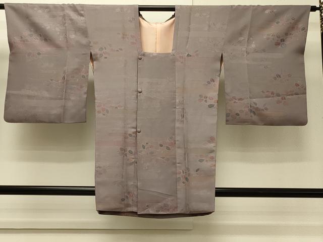 平和屋着物∞道行コート 地紋起こし エ霞枝葉文 正絹 逸品 CABH7147in|平和屋