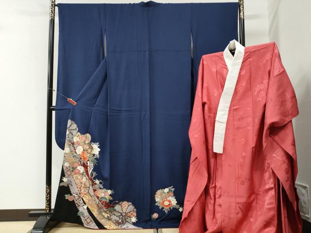 平和屋着物●豪華振袖・長襦袢セット　駒刺繍　鬘帯鼓雪輪吉祥花文　金彩　正絹　逸品　CABI2071yc｜平和屋