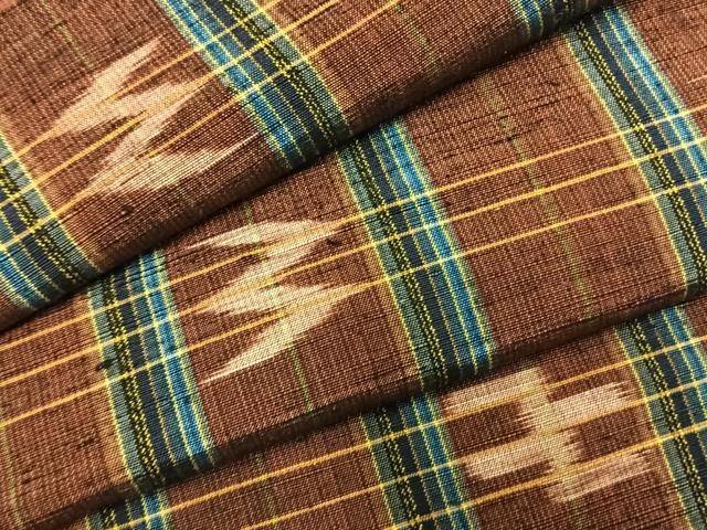 平和屋着物●上質な紬 琉球絣 正絹 逸品 AABJ4144fy|平和屋