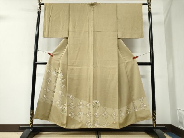 平和屋着物●豪華色留袖　変わり市松更紗花唐草文　金彩　正絹　逸品　CABI2043yc｜平和屋