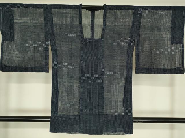 平和屋着物▽道行コート　スリーシーズン　春夏秋　塵除け　霞文　正絹　逸品　DABG0253az｜平和屋