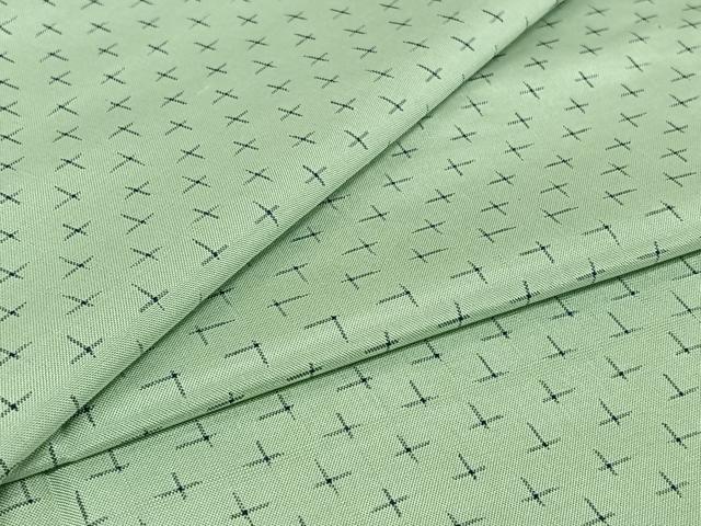平和屋着物▽上質な紬　単衣　十字絣　正絹　逸品　AABJ0277jh｜平和屋