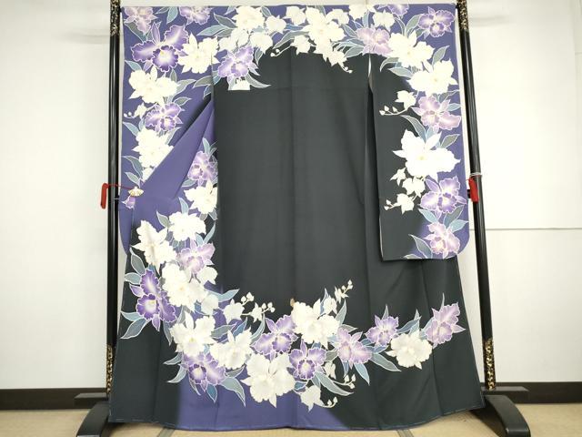 平和屋着物●豪華振袖　胡蝶蘭　暈し染め　金彩　正絹　逸品　AABJ3176cs｜平和屋