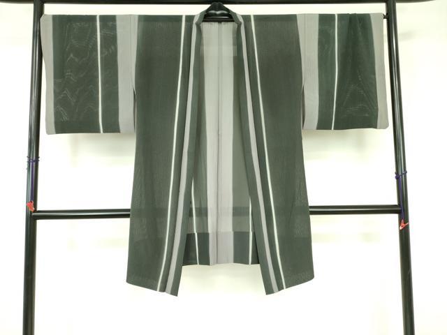 平和屋着物▽長羽織　スリーシーズン　春夏秋　塵除け　間道　正絹　逸品　DABF3556op｜平和屋