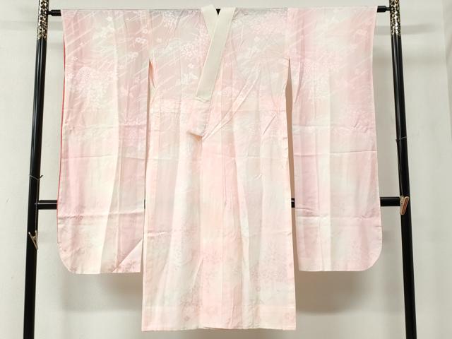 平和屋着物●振袖用長襦袢　無双仕立て　花車地紋　暈し染め　正絹　逸品　CABC6840yc｜平和屋