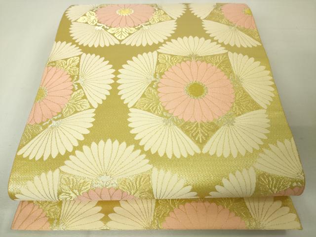 高級 菊花柄 袋帯 金色（未使用） 高級 菊花柄 袋帯 金色（未使用） レディース