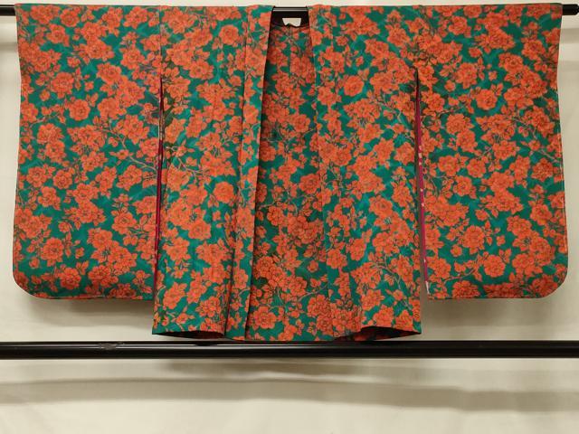 平和屋着物#アンティーク 大正ロマン 羽織 草花文 正絹 逸品 CABH6819in|平和屋