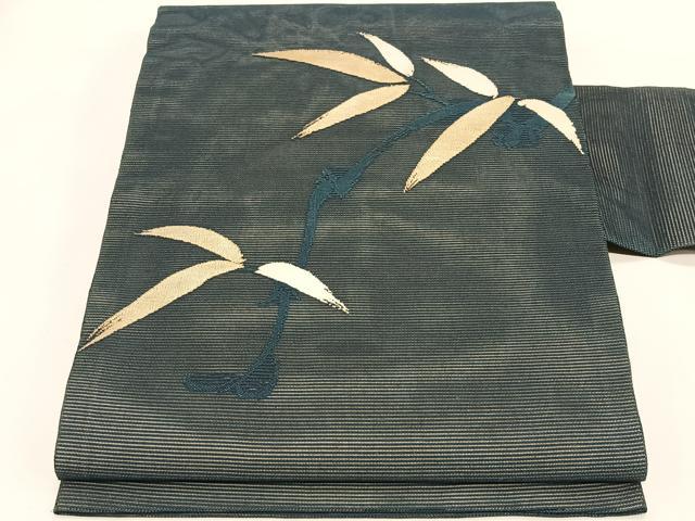 平和屋着物*夏物 九寸名古屋帯 枝葉文 正絹 逸品 CABJ4780fb|平和屋