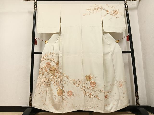 平和屋着物●訪問着　駒刺繍　雪輪草花宝尽くし　金彩　正絹　逸品　AABK5317ph｜平和屋