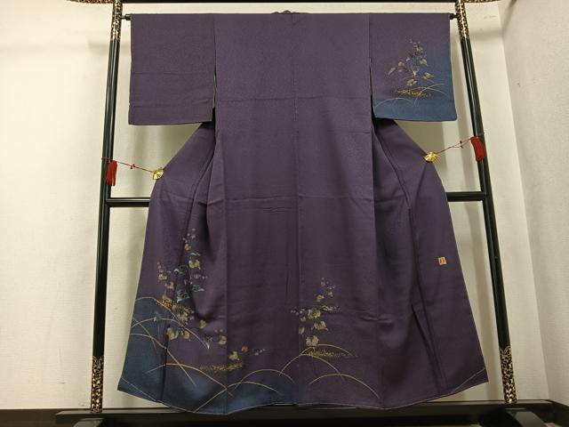 平和屋着物●和紙染染色作家・植村彩弘　訪問着　草花文　暈し染め　金彩　やまと誂製　正絹　逸品　未使用　AABK5335ph｜平和屋 27,885円