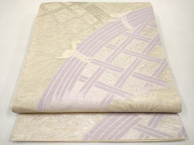 平和屋着物＊夏物　六通柄袋帯　籬文　銀糸　正絹　逸品　CABK1857tx｜平和屋 11,544円