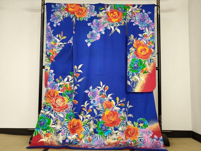 平和屋本店●お引きずり・お引き摺り・引き振袖　和装　結婚式　舞妓　芸妓　芸者　衣装　駒刺繍　草花文　金銀彩　AABJ1213ou｜平和屋 29,575円