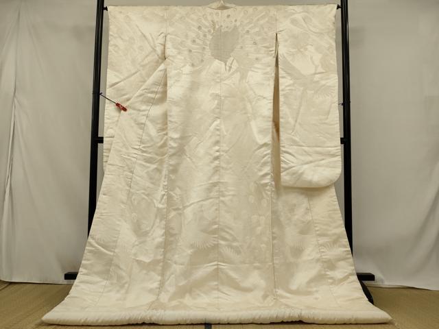 平和屋本店●白打掛　白無垢　和装　婚礼　結婚式　花嫁　神社挙式　唐織　孔雀文　逸品　AABJ8268ou｜平和屋