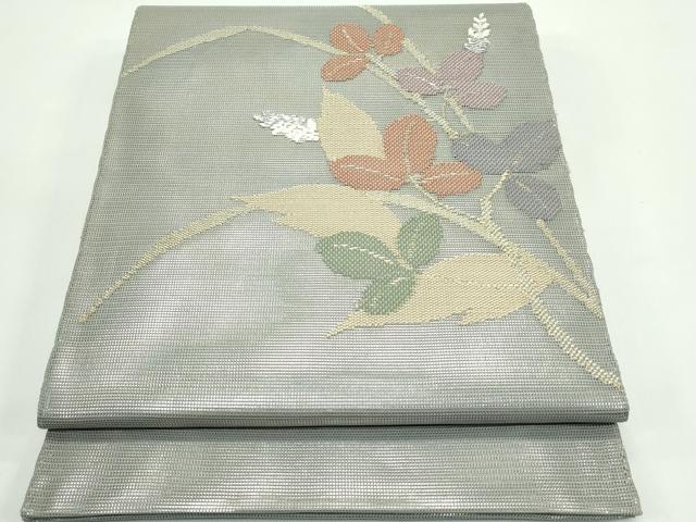 長閑やかさ屋御召しもの＊夏物 膜鳴楽器柄袋帯 萩 現ナマ糸 正絹 珠玉 CABG7357rv