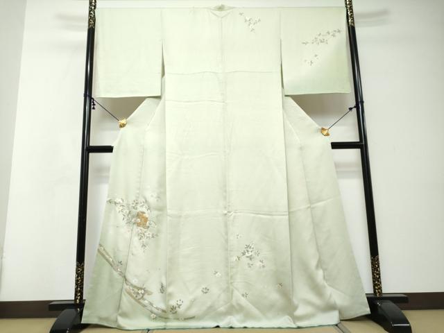 平和屋着物●訪問着　駒刺繍　貝桶草花文　暈し染め　金銀彩　やまと誂製　正絹　逸品　DABI2550ud｜平和屋 35,490円