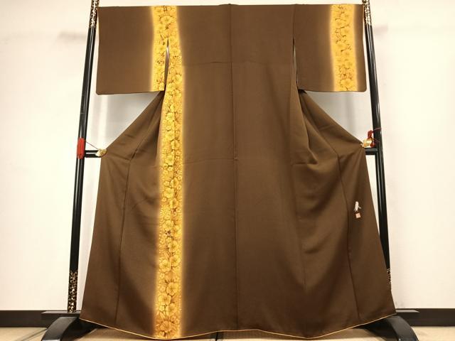 平和屋着物●東京友禅　菅有鬼一　訪問着　草花間道　暈し染め　正絹　逸品　未使用　AABJ4709fy｜平和屋 35,490円