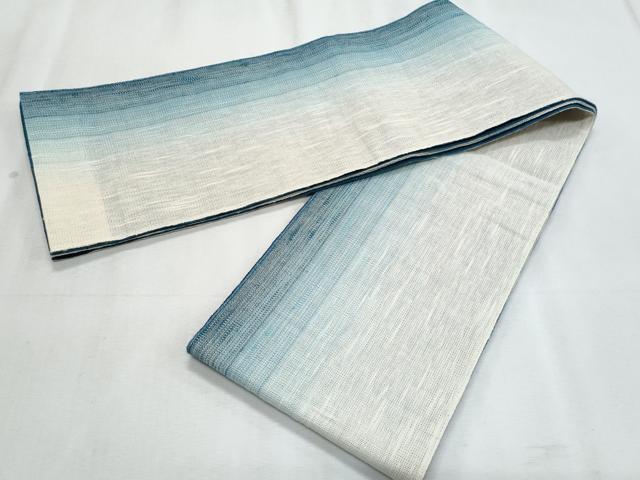 平和屋着物＊夏物　半幅帯　藍　間道　CABJ4438fb｜平和屋 13,650円