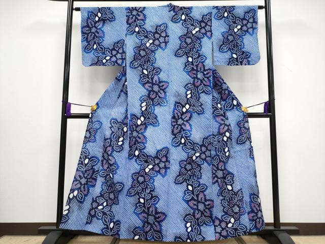 平和屋着物∴極上 夏物 浴衣 有松鳴海絞り 枝花文 綿 逸品 CYAA3013s5|平和屋