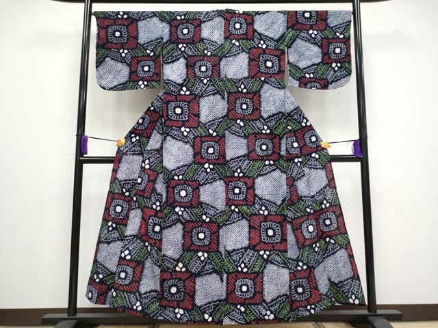 平和屋着物■極上 夏物 浴衣 有松鳴海絞り 花繋ぎ 綿 逸品 CYAA3014s5